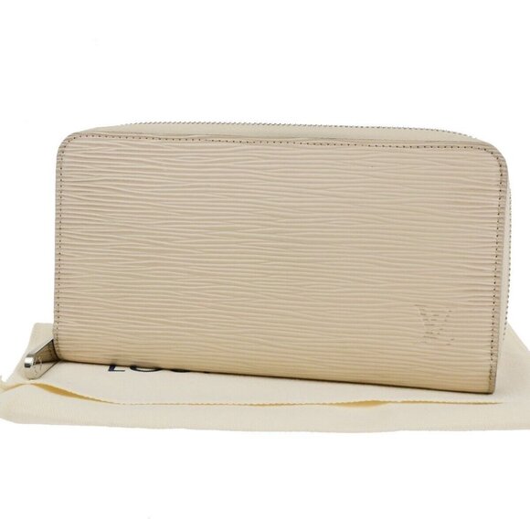 LOUIS VUITTON LV Logo Zippy Long Wallet Epi Leather Beige M60719 31FB245 - Picture 1 of 13